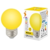 Лампа декоративная светодиодная Volpe LED-G60-3W/YELLOW/E27/FR/C желт