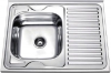 F66080 Мойка накладная 80/60 ПРАВАЯ,нержавейка