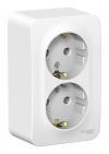 Systeme Elektric BLANCA Роз. ОУ 2 мест.БЕЛАЯ,ЗЕМЛЯ BLNRA010201